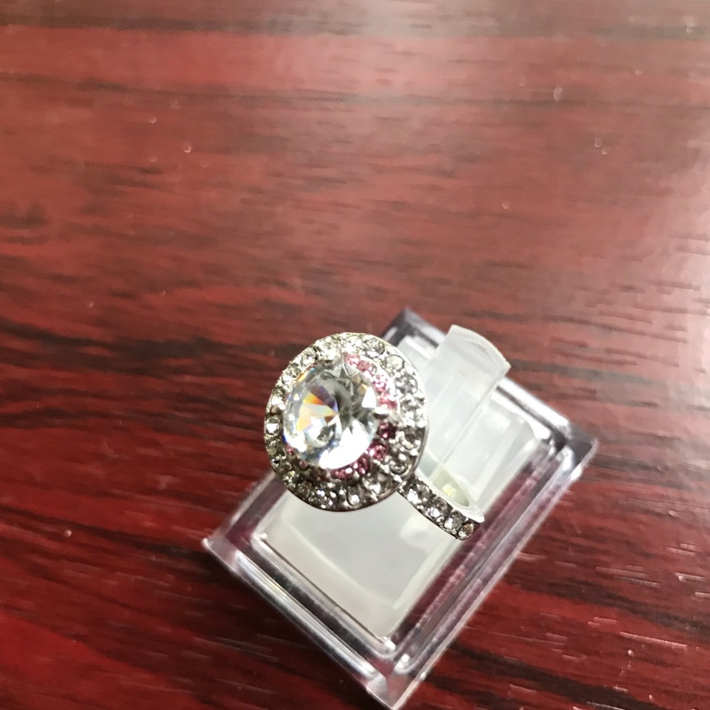 Silver circle fashion ring size 6 7 8 - Picture 8 of 8